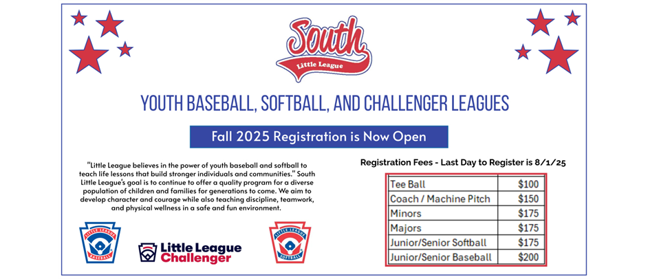 Fall 2025 Registration is Open!
