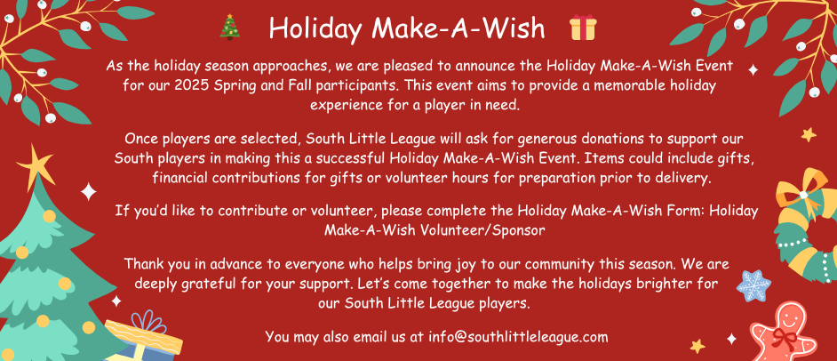 Holiday Make-A-Wish  Volunteer/Sponsor
