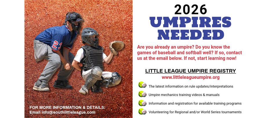 Umpires Needed